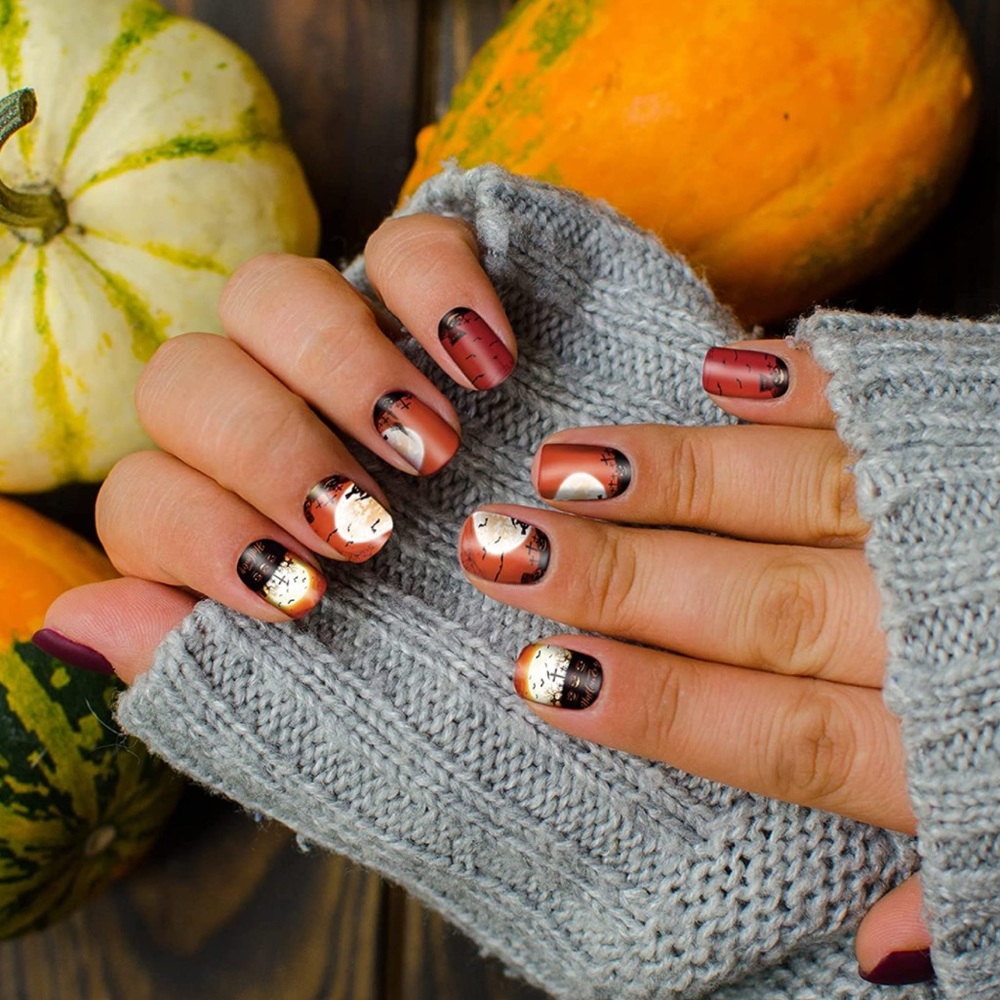 🎃 6 different sets of Halloween Nail Wrap Decals (42 total)!! - Picture 4 of 4